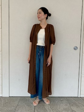 「Moname（モナーム）のアイテム（パンツ）」を使った、kimmyさん（レディース・168cm）の夏コーディネート
