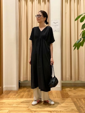 「巾着バッグ」｜「アイテム（ワンピース/ドレス）」を使った、kimmyさん（レディース・168cm）の夏コーディネート