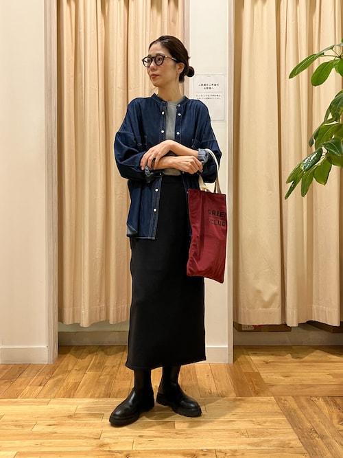 新品☆アーバンリサーチドアーズ　デニムバンドカラーシャツ 新品☆アーバンリサーチドアーズ デニムバンドカラーシャツ