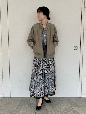 「URBAN RESEARCH Sonny Label（アーバンリサーチサニーレーベル）のアイテム（MA-1）」を使った、kimmyさん（レディース・168cm）の春コーディネート