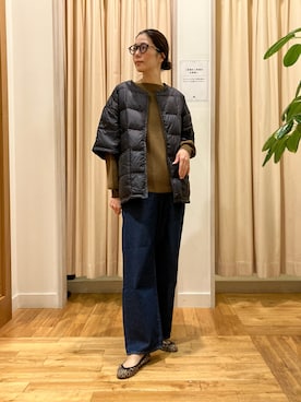 「アイテム（ダウンジャケット/コート）」を使った、kimmyさん（レディース・168cm）の秋コーディネート