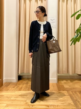 「ORCIVAL（オーシバル）のORCIVAL　TOTE BAG SMALL（トートバッグ）」を使った、kimmyさん（レディース・168cm）の秋コーディネート