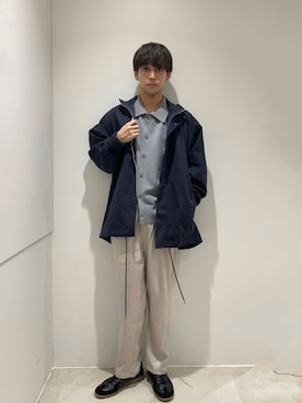 「アイテム（モッズコート）」を使った、Hirotoさん（メンズ・178cm）の秋コーディネート