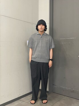 「URBAN RESEARCH DOORS（アーバンリサーチドアーズ）のアイテム（ニット/セーター）」を使った、Hirotoさん（メンズ・178cm）の夏コーディネート