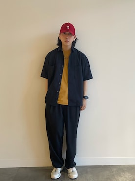 「URBAN RESEARCH DOORS(アーバンリサーチドアーズ)のマルチスペック ポンチ ショートスリーブ Tシャツ(Tシャツ/カットソー、イエロー系)」を使った、Hirotoさん(メンズ・178cm)の夏コーディネート