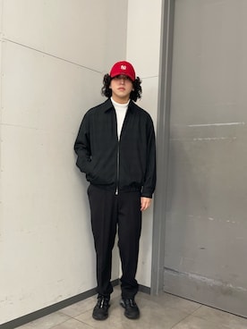 「URBAN RESEARCH DOORS(アーバンリサーチドアーズ)の『XLサイズ/WEB限定』『UR TECH』 完声ジップブルゾン 26AW(ブルゾン、ブラック系)」を使った、Hirotoさん(メンズ・178cm)の秋コーディネート