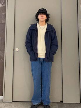 「URBAN RESEARCH DOORS(アーバンリサーチドアーズ)の『別注』Snow Peak Apparel×DOORS HEAVYWEIGHT WAFFLE PULLOVER(Tシャツ/カットソー、ホワイト系)」を使った、Hirotoさん(メンズ・178cm)の夏コーディネート