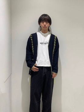 「アイテム（カーディガン/ボレロ）」を使った、Hirotoさん（メンズ・178cm）の夏コーディネート