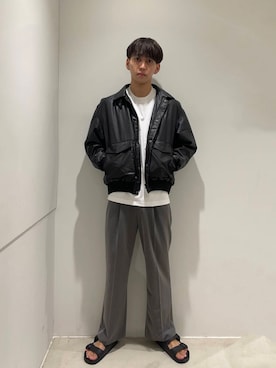 「アイテム（ブルゾン）」を使った、Hirotoさん（メンズ・178cm）の夏コーディネート