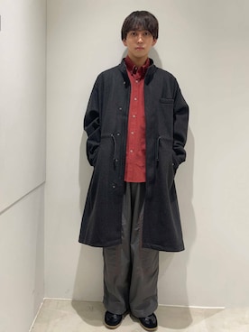 「アイテム（モッズコート）」を使った、Hirotoさん（メンズ・178cm）の秋コーディネート