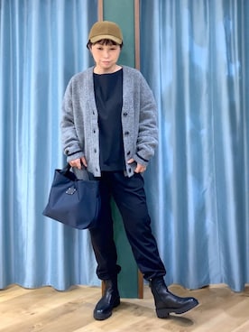 「BARNYARDSTORM（バンヤードストーム）のBARNYARDSTORM / ハイブリッドストレッチブーツ（ブーツ）」を使った、さやふじさん（レディース・158cm）の秋コーディネート