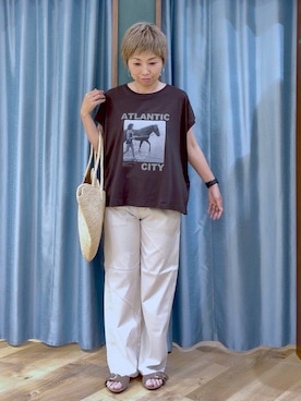 「PLAKTON（プラクトン）のアイテム」を使った、さやふじさん（レディース・158cm）の夏コーディネート