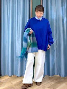 「アイテム（ローファー）」を使った、さやふじさん（レディース・158cm・40代）の秋コーディネート