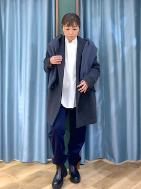 「アイテム（ピーコート）」を使った、さやふじさん（レディース・158cm・40代）の秋コーディネート