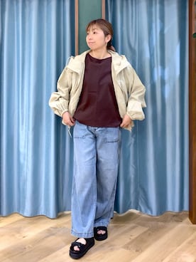 「BARNYARDSTORM（バンヤードストーム）のアイテム（ジャケット/アウター）」を使った、さやふじさん（レディース・158cm）の春コーディネート