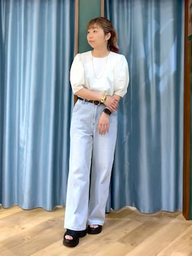 「BARNYARDSTORM（バンヤードストーム）のアイテム（パンツ）」を使った、さやふじさん（レディース・158cm）の春コーディネート