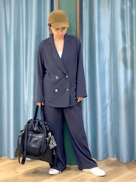 「アイテム（テーラードジャケット）」を使った、さやふじさん（レディース・158cm・40代）の秋コーディネート