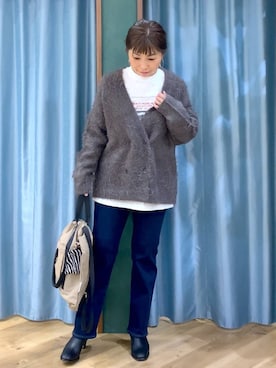 「アイテム（バックパック/リュック）」を使った、さやふじさん（レディース・158cm・40代）の秋コーディネート