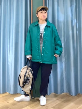 「アイテム（バックパック/リュック）」を使った、さやふじさん（レディース・158cm・40代）の秋コーディネート