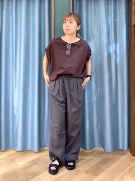 「BARNYARDSTORM（バンヤードストーム）のアイテム」を使った、さやふじさん（レディース・158cm）の春コーディネート