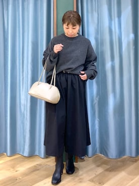 「アイテム（ブーツ）」を使った、さやふじさん（レディース・158cm・40代）の秋コーディネート