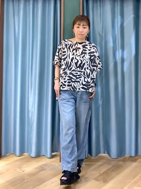 「アイテム（バングル/リストバンド、その他）」を使った、さやふじさん（レディース・158cm）の春コーディネート