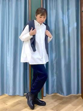 「アイテム（スウェットパンツ）」を使った、さやふじさん（レディース・158cm・40代）の秋コーディネート