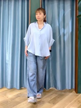 「BARNYARDSTORM（バンヤードストーム）のアイテム（トップス）」を使った、さやふじさん（レディース・158cm）の春コーディネート