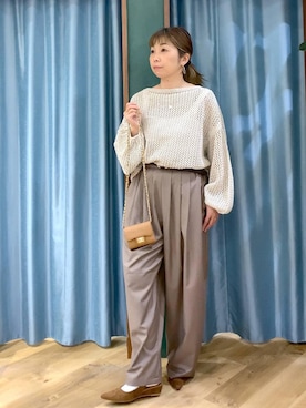 「BARNYARDSTORM（バンヤードストーム）のアイテム（ショルダーバッグ）」を使った、さやふじさん（レディース・158cm）の冬コーディネート