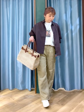 「GOOD ROCK SPEED（グッドロックスピード）のアイテム」を使った、さやふじさん（レディース・158cm）の春コーディネート