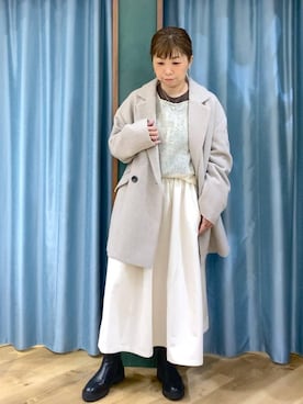 「アイテム（ピーコート）」を使った、さやふじさん（レディース・158cm・40代）の冬コーディネート