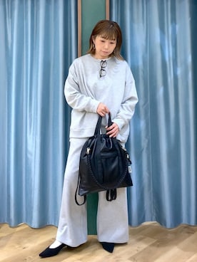 「アイテム（スウェット）」を使った、さやふじさん（レディース・158cm・40代）の冬コーディネート