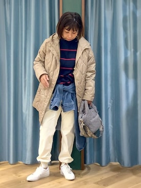 「アイテム（ニット/セーター）」を使った、さやふじさん（レディース・158cm・40代）の秋コーディネート
