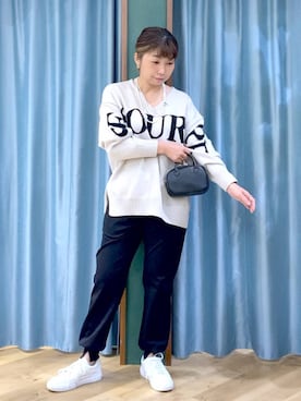 「アイテム（ニット/セーター）」を使った、さやふじさん（レディース・158cm・40代）の秋コーディネート