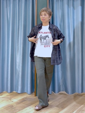 「PLAKTON（プラクトン）のアイテム」を使った、さやふじさん（レディース・158cm）の夏コーディネート