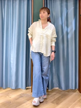 「BARNYARDSTORM（バンヤードストーム）のアイテム（トップス）」を使った、さやふじさん（レディース・158cm）の春コーディネート