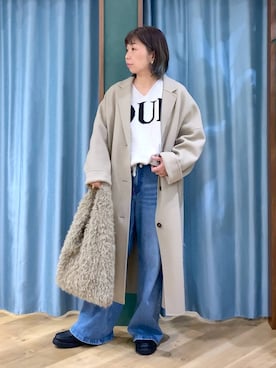 「アイテム（チェスターコート）」を使った、さやふじさん（レディース・158cm・40代）の秋コーディネート