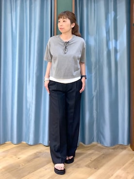「アイテム（バングル/リストバンド、その他）」を使った、さやふじさん（レディース・158cm）の春コーディネート