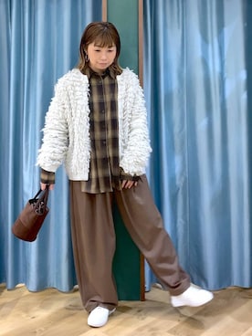 「アイテム（バッグ）」を使った、さやふじさん（レディース・158cm・40代）の冬コーディネート