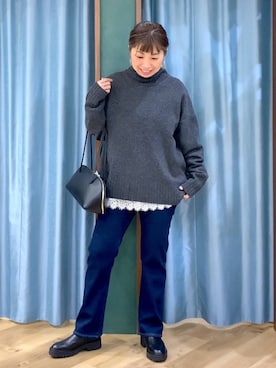 「BARNYARDSTORM（バンヤードストーム）のBARNYARDSTORM / 裾フリルブラウス / ハンドウォッシャブル 【YouTube「i.style closet」紹介アイテム】（シャツ/ブラウス）」を使った、さやふじさん（レディース・158cm）の秋コーディネート