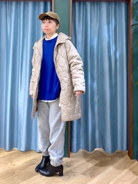 「アイテム（キャップ）」を使った、さやふじさん（レディース・158cm・40代）の冬コーディネート
