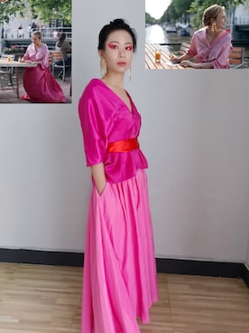 「WENDY'Sのアイテム」を使った、Wendy Guanさん（レディース・165cm）の夏コーディネート