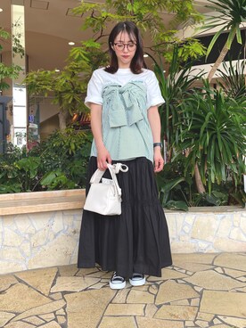 「ティシャツコーデ」｜🧸chiha🧸さん（レディース・154cm）の春コーディネート