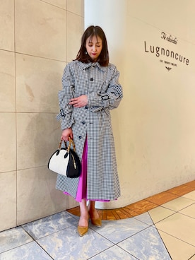 「#今日のコーデ」｜「アイテム（ステンカラーコート）」を使った、🧸chiha🧸さん（レディース・154cm）の冬コーディネート