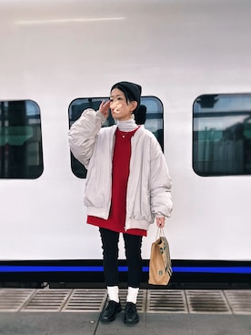 「アイテム（レッグウェア）」を使った、 f u u 𖠚ᐝさん（レディース・154cm）の冬コーディネート