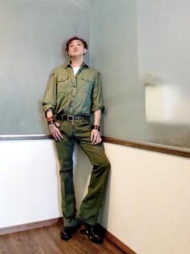 「DSQUARED2（ディースクエアード）のアイテム（スラックス）」を使った、P３さん（メンズ・178cm）の秋コーディネート