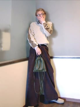 「COACH（コーチ）のアイテム」を使った、P３さん（メンズ・178cm）の春コーディネート