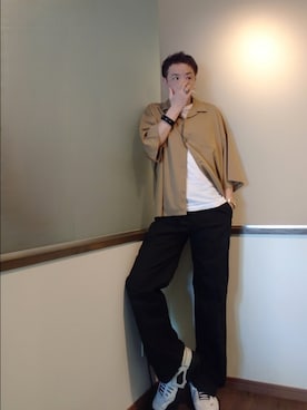 「AMBUSH（アンブッシュ）のアイテム（スニーカー）」を使った、P３さん（メンズ・178cm）の春コーディネート