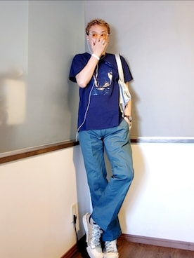 「MAISON SPECIAL（メゾンスペシャル）のアイテム」を使った、P３さん（メンズ・178cm）の夏コーディネート