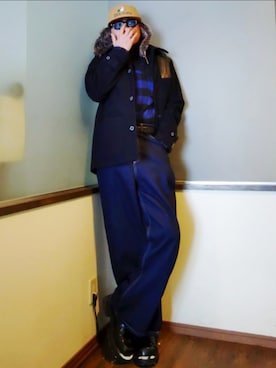 「UNDERCOVER（アンダーカバー）のアイテム」を使った、P３さん（メンズ・178cm）の冬コーディネート